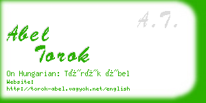 abel torok business card